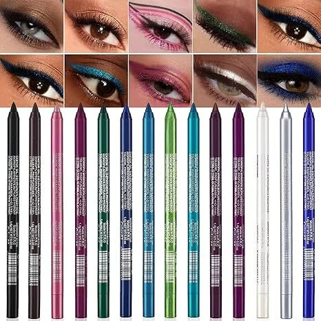 【Save 20%】Sparkling Gel Eyeliner Collection – 14 waterproof, pearl & metallic shades to play with. One-stroke intensity, all-day wear. 🌈💫